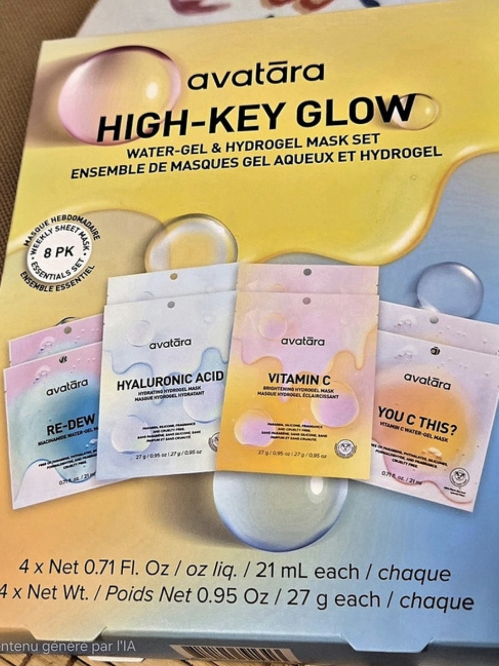 Avatara High-Key Glow Water-Gel & Hydrogel Mask Set Water-Gel & Hydrogel Mask